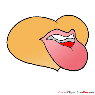Tongue Valentine's Day Clip Art for free