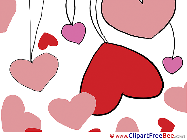 Valentine's Day Hearts Clipart Illustrations