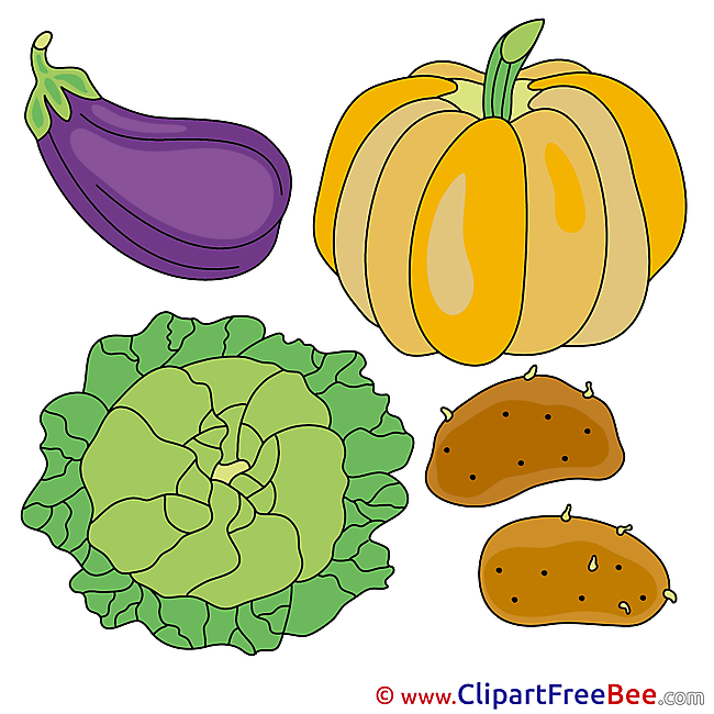 Veggies Pumpkin Cabbage free printable Cliparts and Images