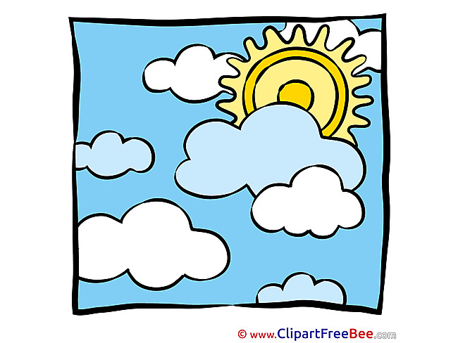 Heat Sun Clouds Clipart free Image download