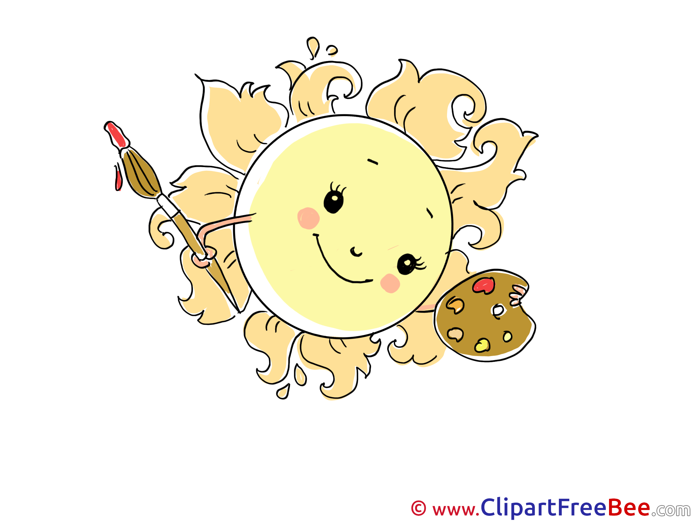 Painter Sun download printable Illustrations