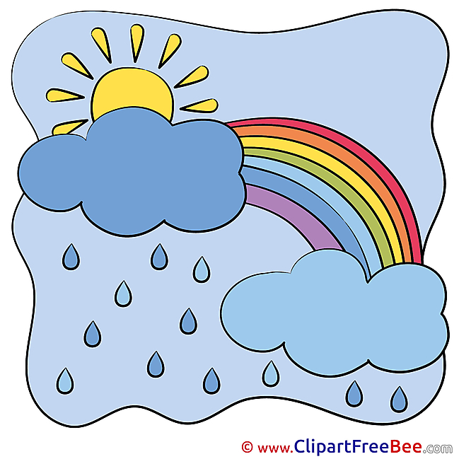 Picture Rainbow Clouds Sun download Clip Art for free
