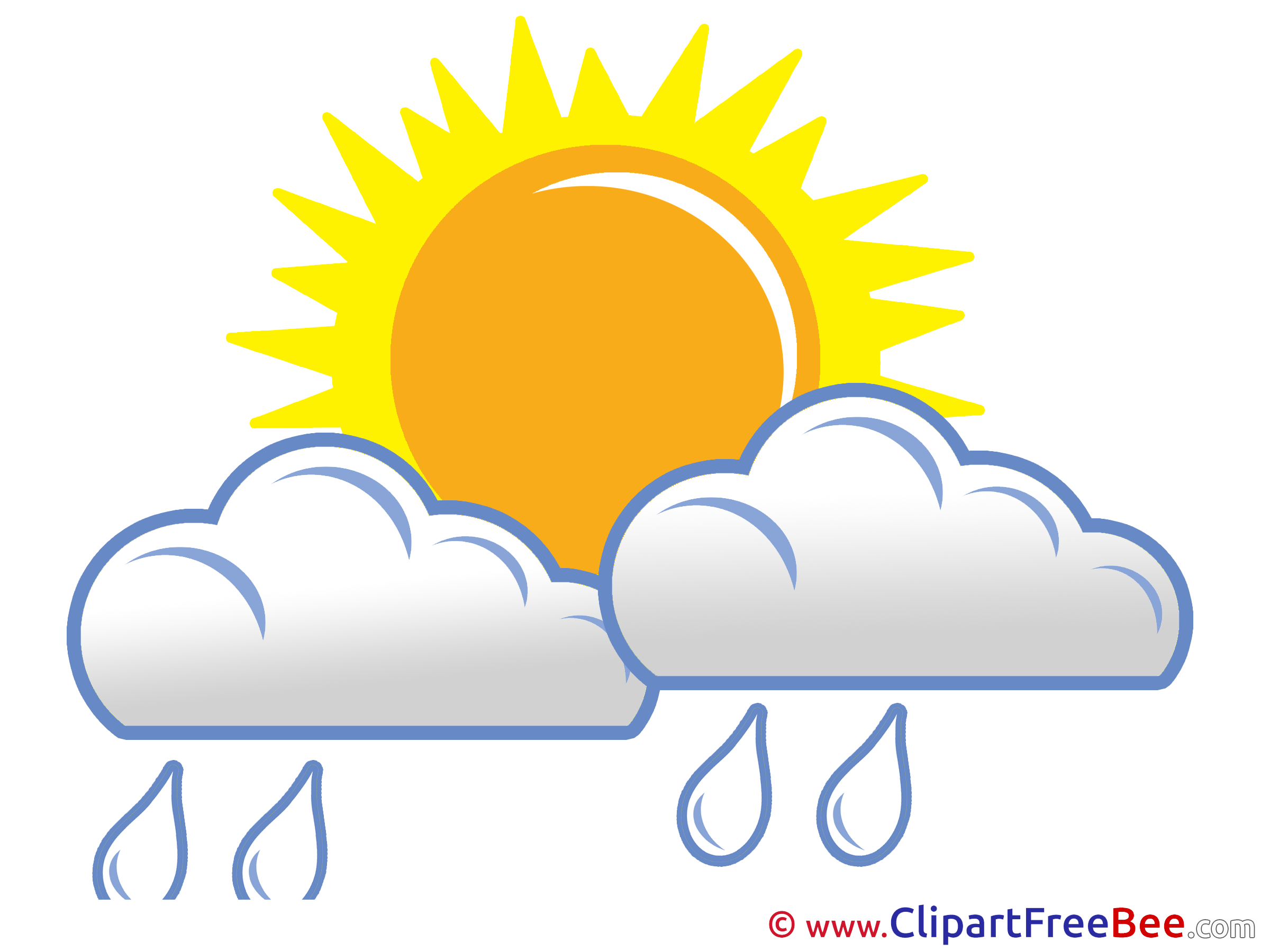 Rain Clouds Sun free Cliparts for download