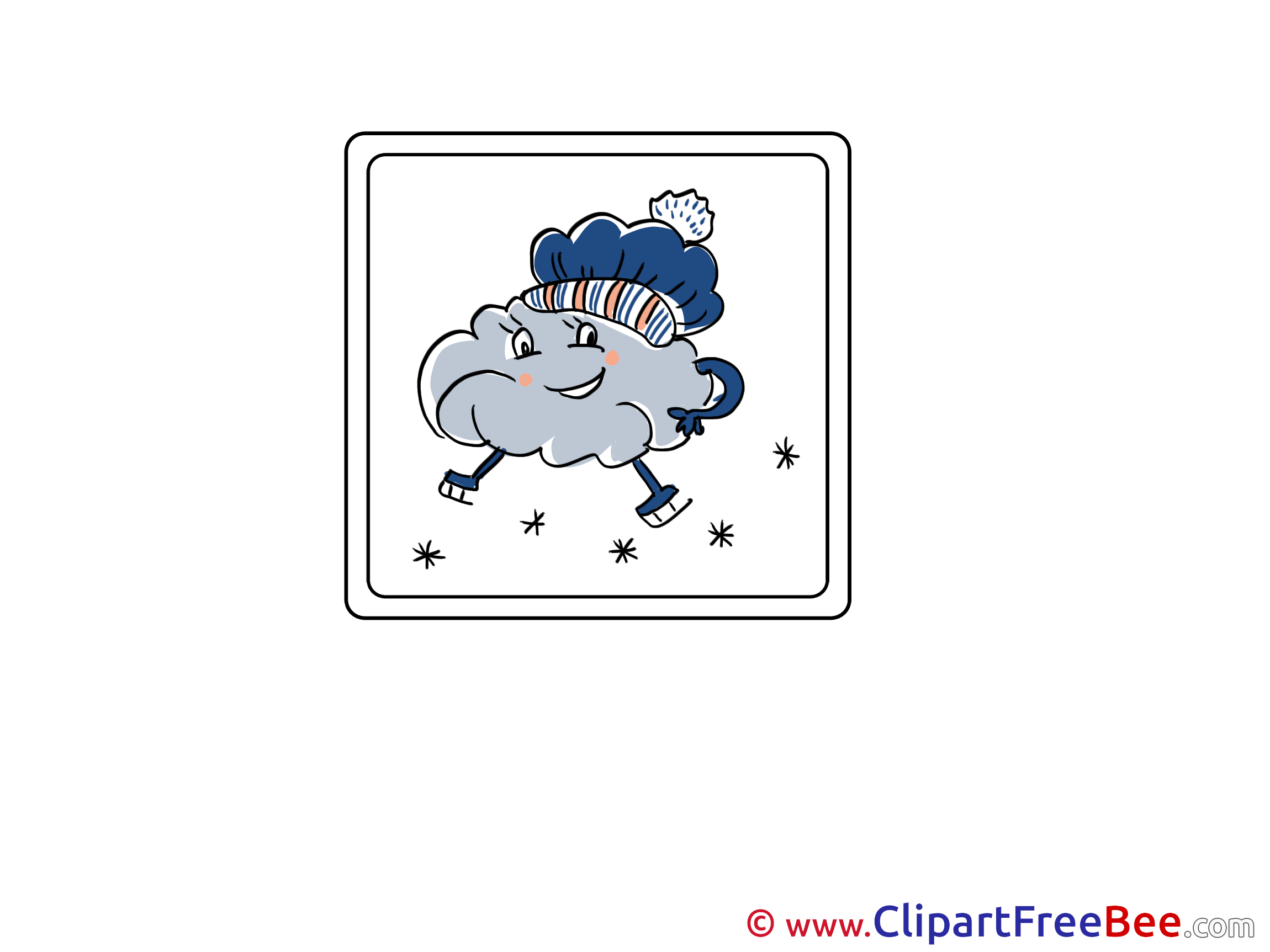 Skates Cloud Snow Clipart free Illustrations