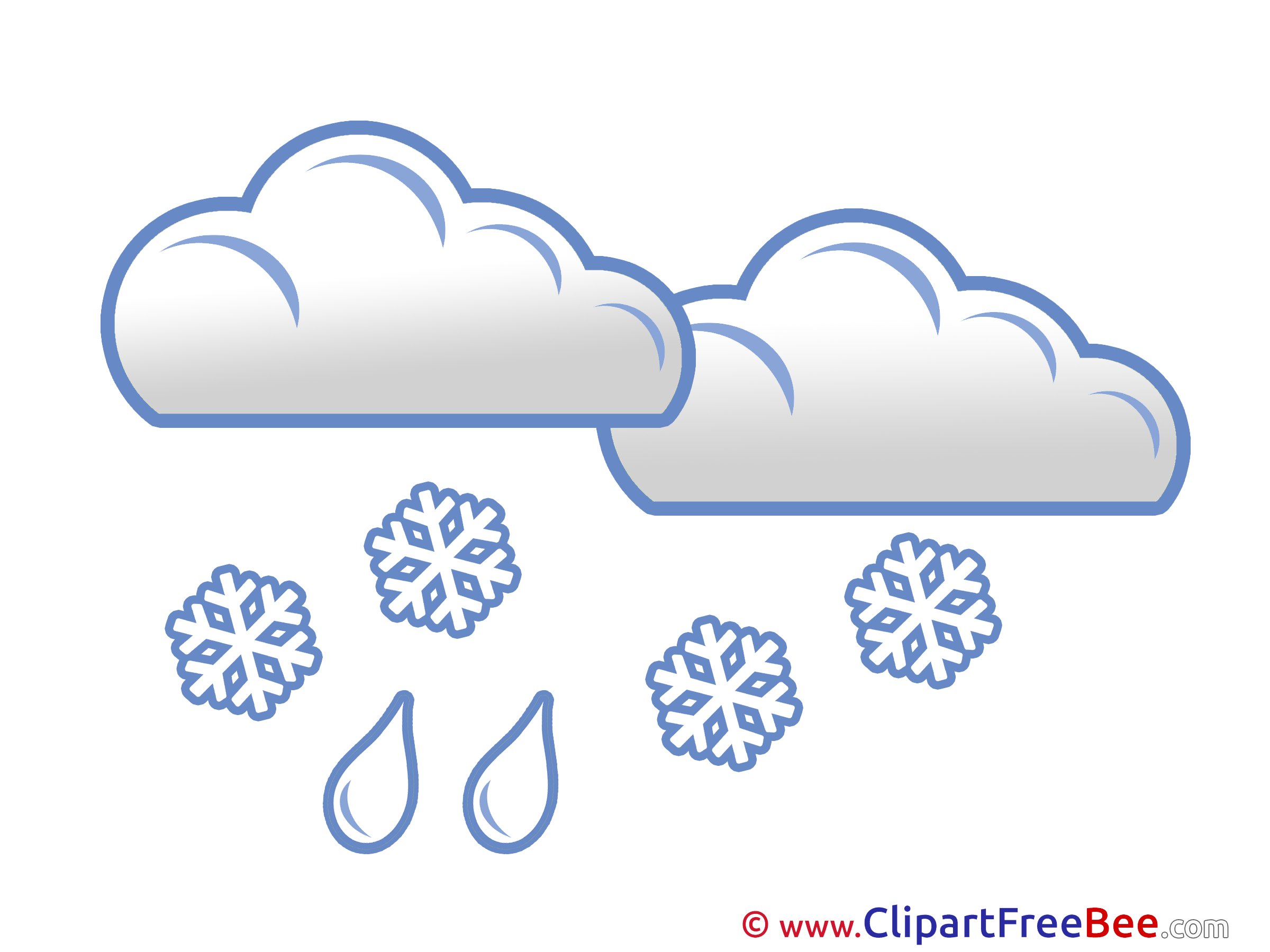 Snow Rain Clouds download Clip Art for free