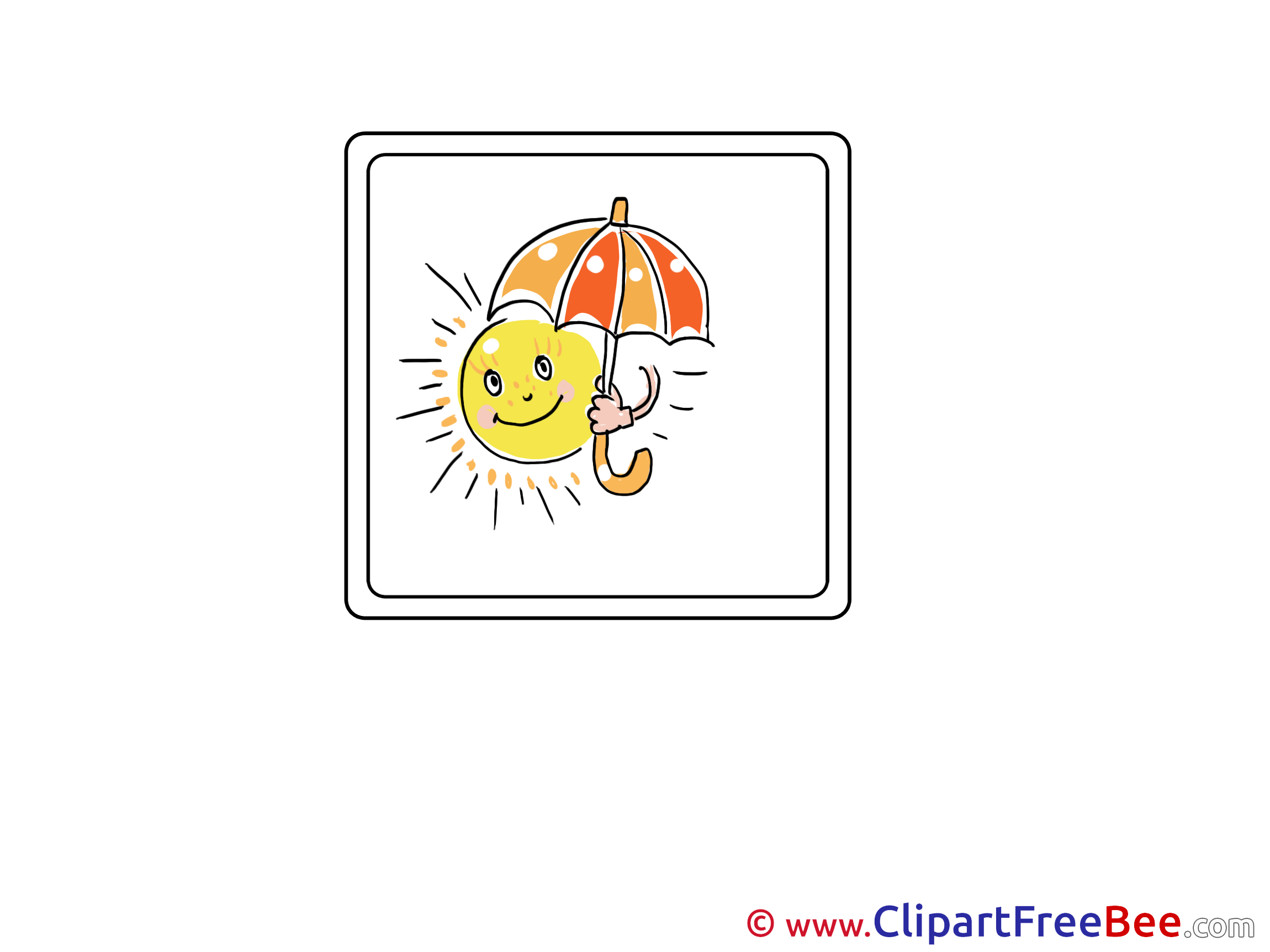 Umbrella Sun Cliparts printable for free