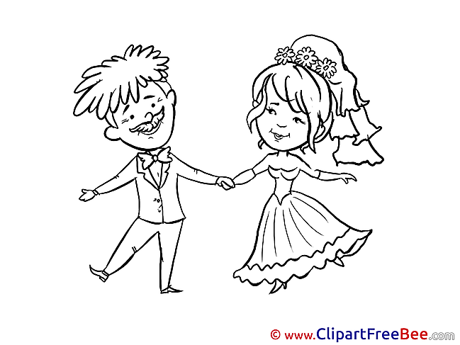 Coloring Couple Pics Wedding free Image