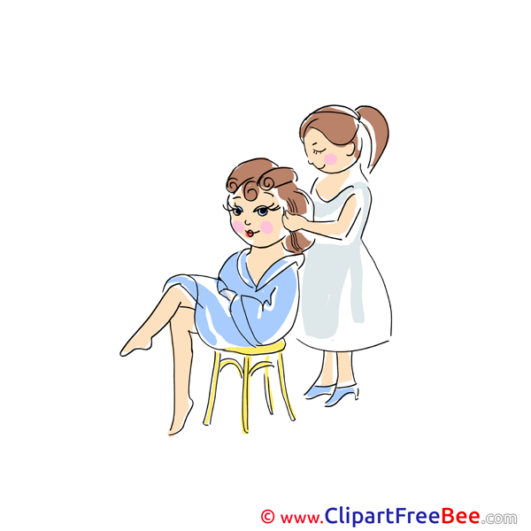 Hairdresser Clipart Wedding Illustrations