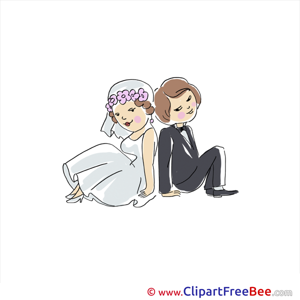 Newly married download Wedding Illustrations