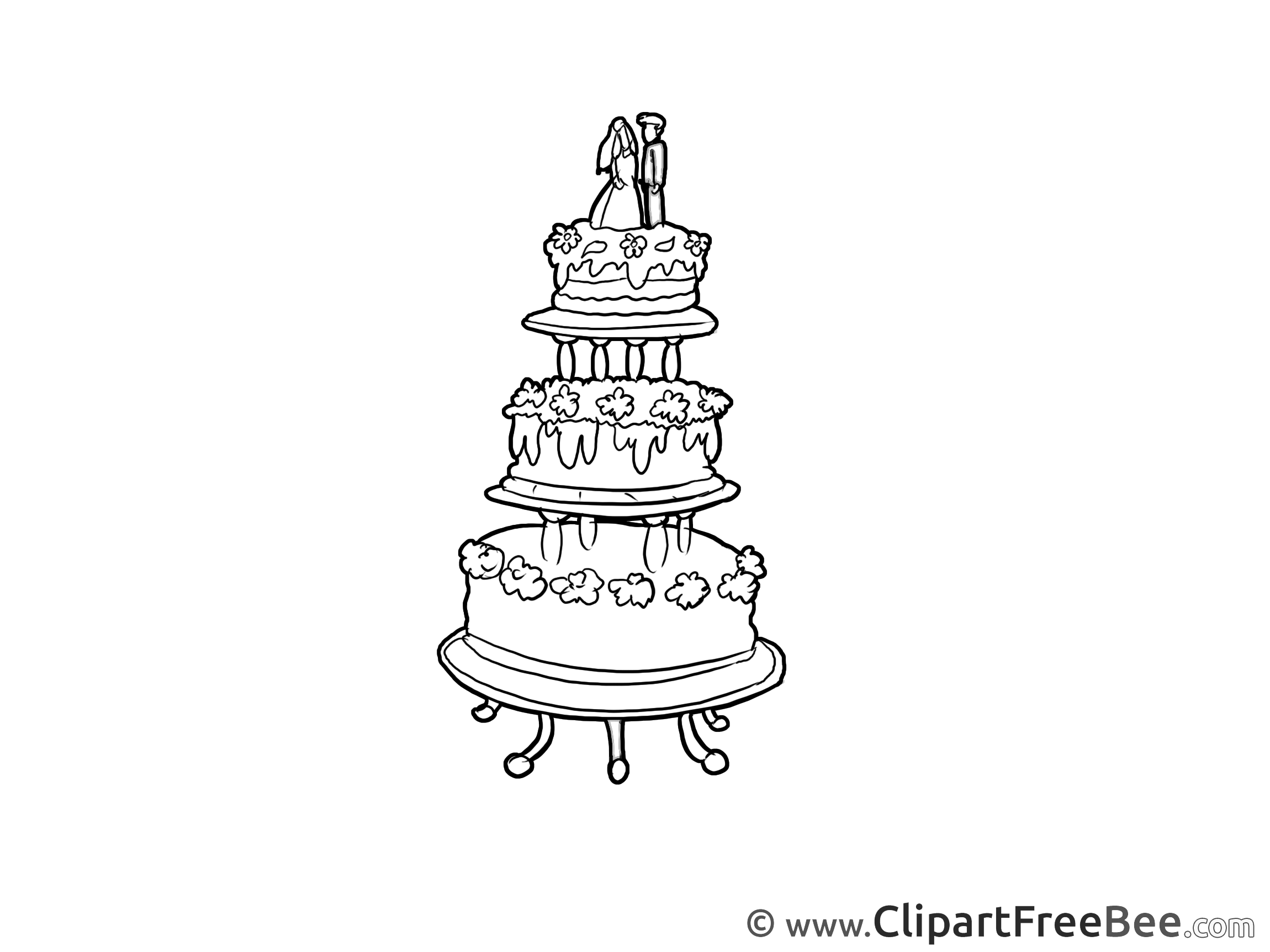 Cake Wedding Illustrations for free