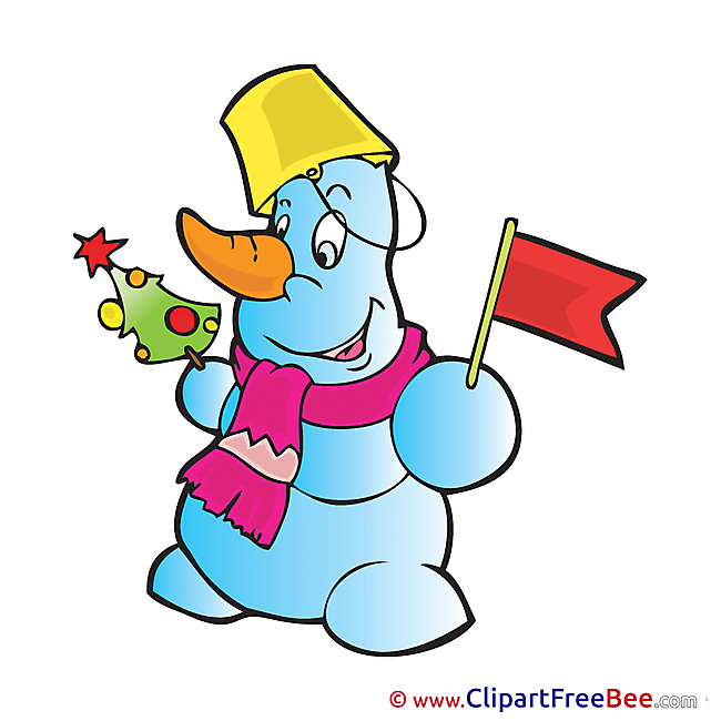 Flag Snowman free Cliparts Winter