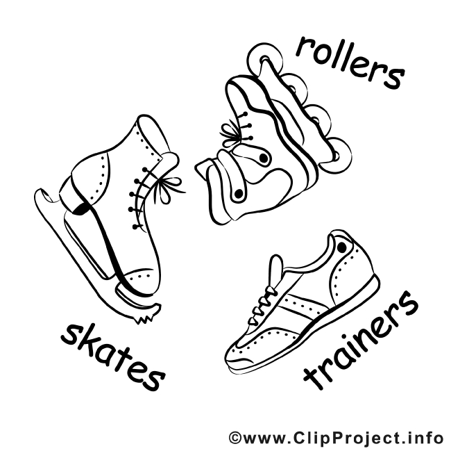 Inliner, Winter Shoes Clip Art gratis