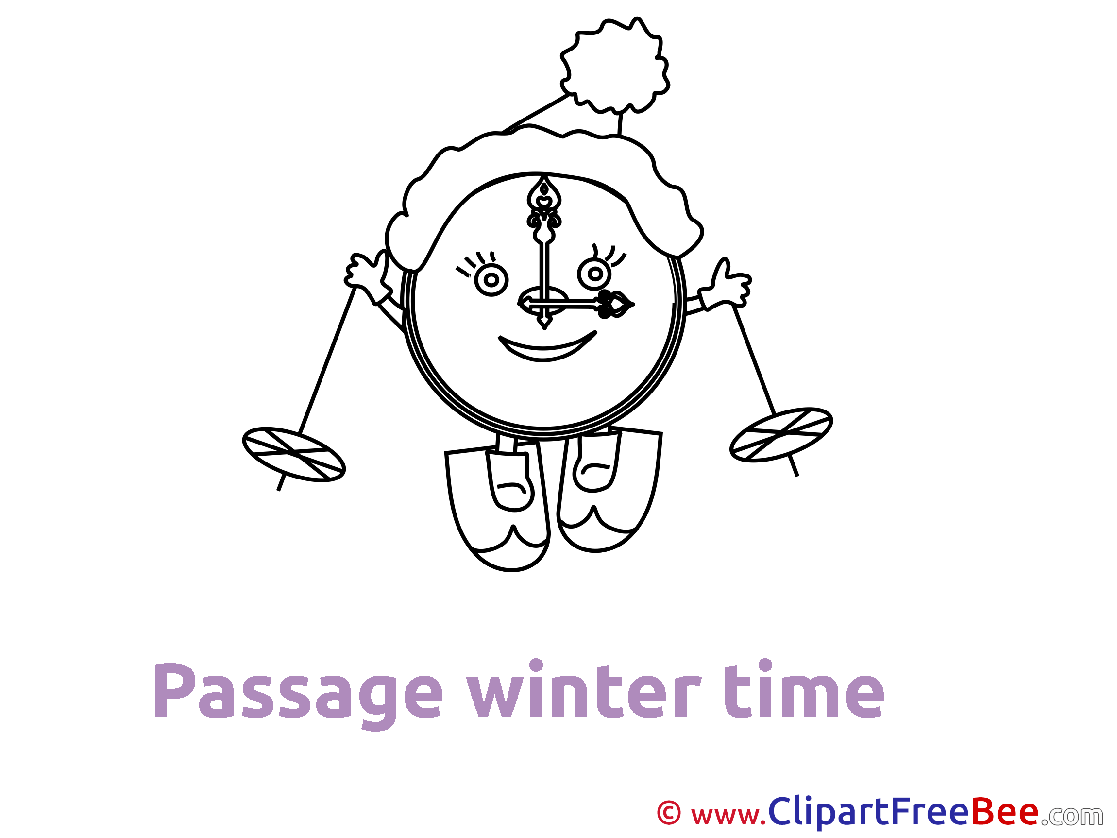 Ski Clock free Illustration Winter Ski Clock free Illustration Winter