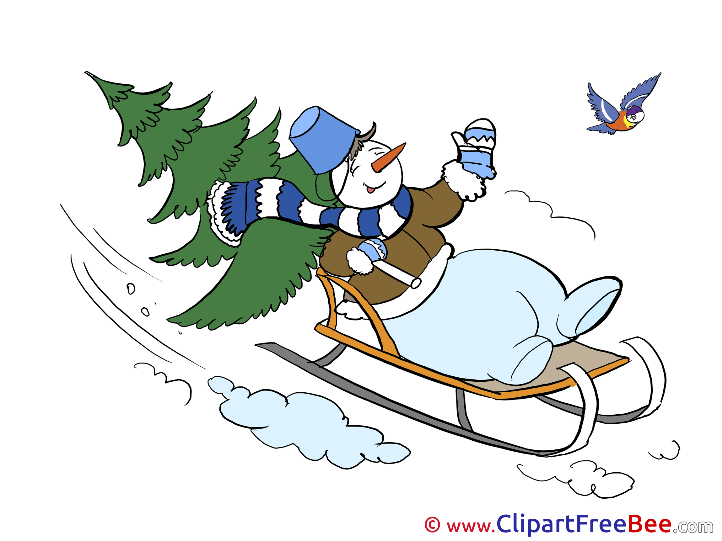 Sledge Snowman free Cliparts Winter Sledge Snowman free Cliparts Winter