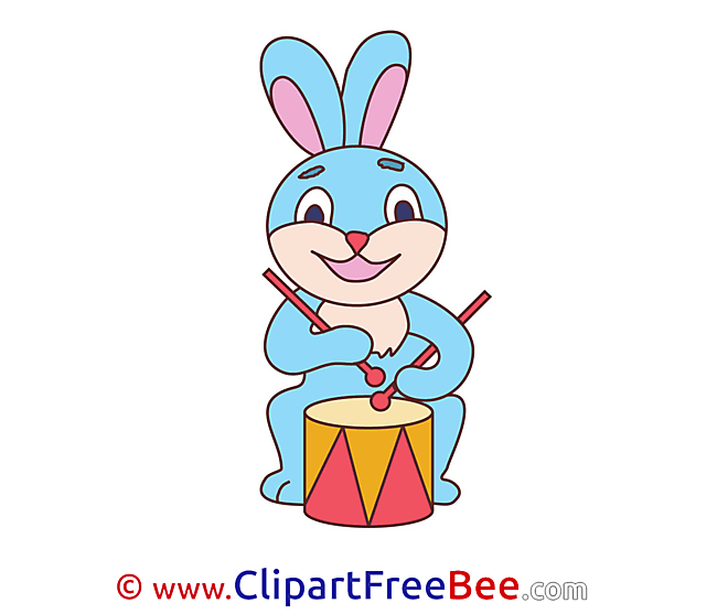 Hare Drum Clipart free Illustrations