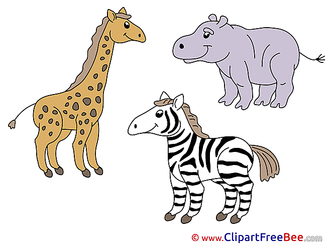 Safari Animals free printable Cliparts and Images