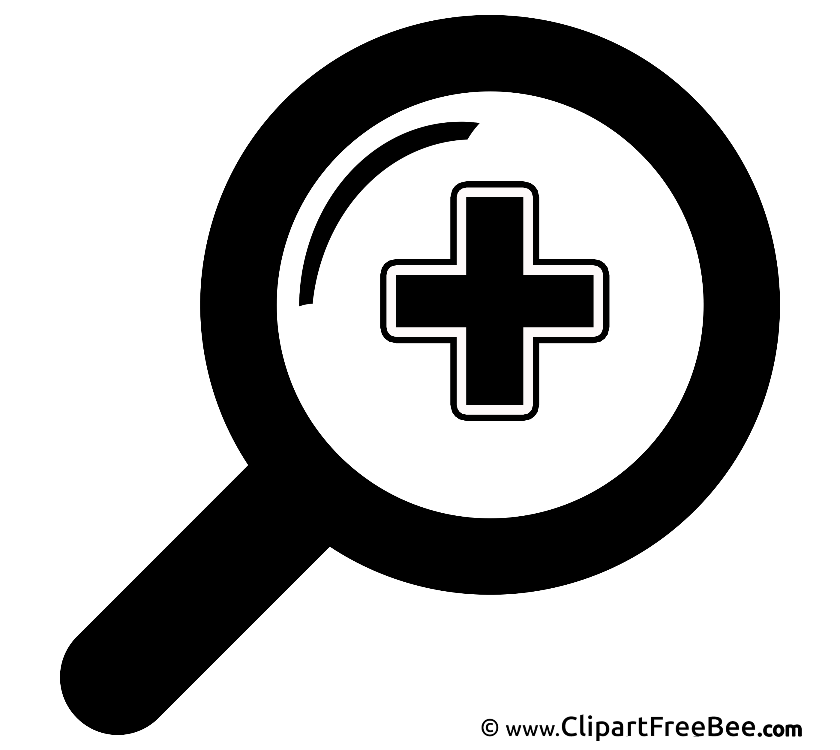 Loupe Plus Pics printable Cliparts