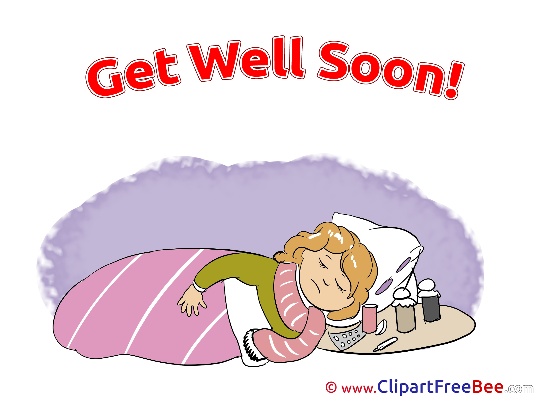 Image Girl Medicine Get Well Soon Clip Art for free.