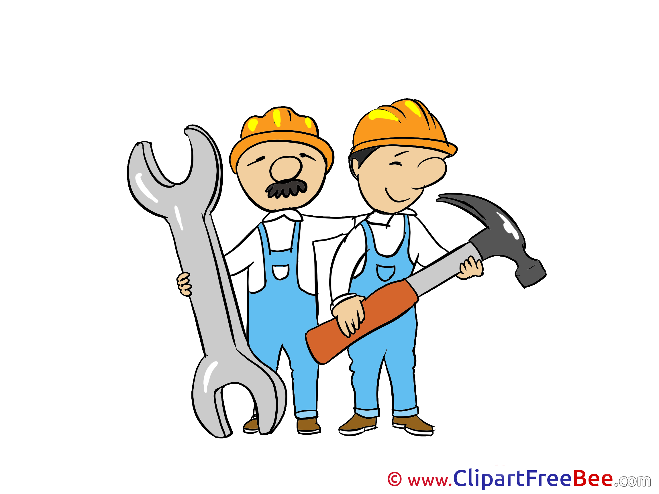 Hammer Wrench Workers Clip Art download for free
