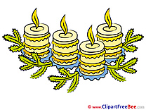 Pics Candles Advent Illustration