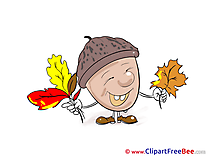 Acorn Leaves Clip Art download Autumn