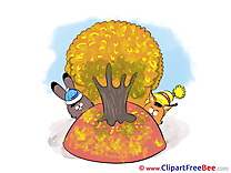 Animals Tree printable Autumn Images