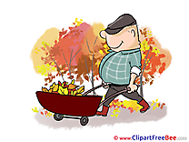 Cart Leaves Cliparts Autumn for free