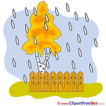 Fence Rain Pics Autumn free Cliparts