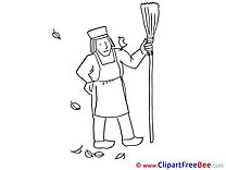 Janitor Broom Autumn free Images download