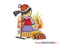 Rake Leaves Autumn Illustrations for free