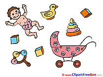 Kindergarten printable Illustrations Baby