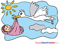 Stork Clip Art download Baby