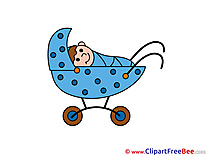 Stroller Baby Clip Art for free