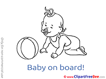 Ball Clipart Baby on board free Images