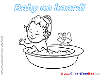 Bath printable Baby on board Images