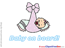 Bed sleeping Baby on board Illustrations for free