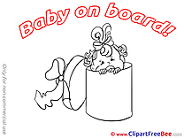 Box Clipart Baby on board free Images