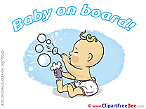 Bubbles Baby on board Illustrations for free