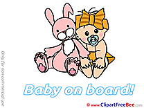 Bunny Baby on board download Illustration