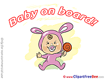 Candy Baby on board Clip Art for free