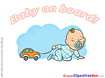 Car Clipart Baby on board free Images