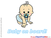 Crouch free Illustration Baby on board