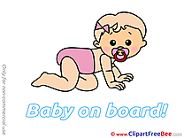 Crouching download Baby on board Illustrations