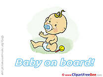 Dummy Clipart Baby on board free Images