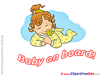 Flower Baby on board download Illustration