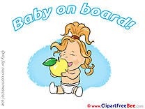 Fruit Apple free Illustration Baby on board