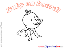 Happy Pics Baby on board Illustration