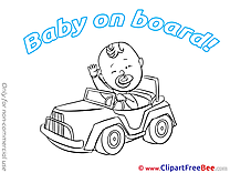 Little Car Pics Baby on board free Cliparts