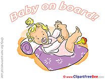 Little Girl Pics Baby on board free Cliparts