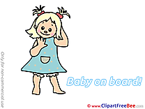 Little Girl Pics Baby on board Illustration